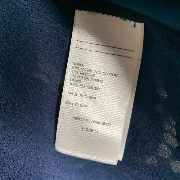 Lace Blue Laundry Puff Flounce Long Sleeve Sz Medium - Picture 9 of 9